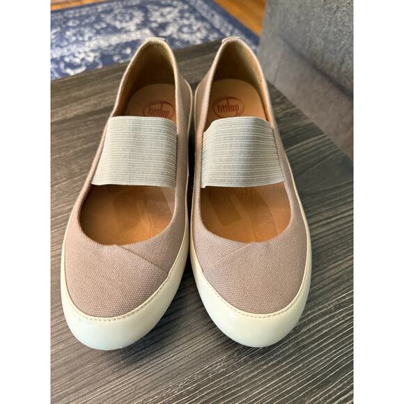 Fit Flop Due Canvas Mary Jane Flat Sz. 39 - Picture 1 of 9